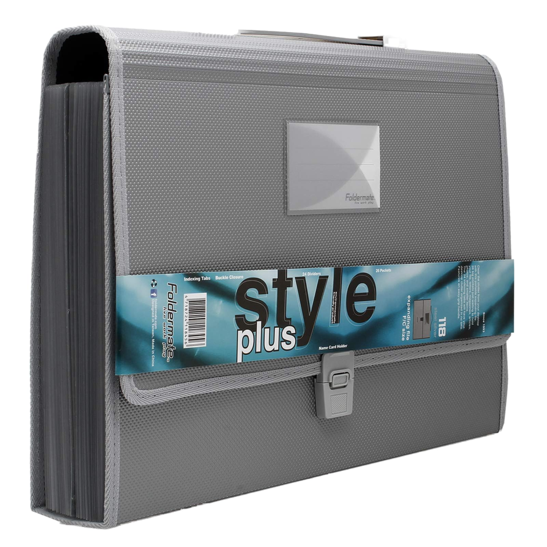 Foldermate Expanding File A4 Silver Bx=10 FE-137-SR